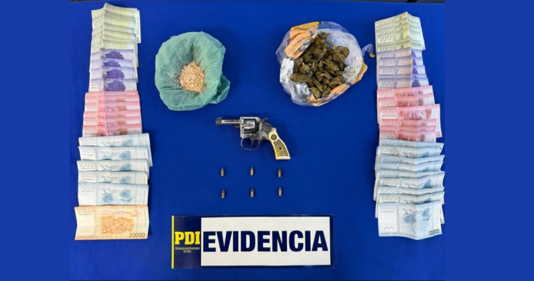 Lo incautado. Foto: PDI Ñuble.