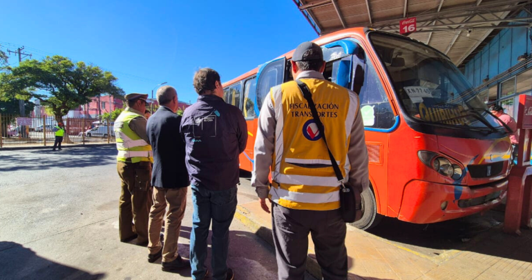 La fiscalización se realizará en todos los terminales de la región. Foto: MTT Ñuble