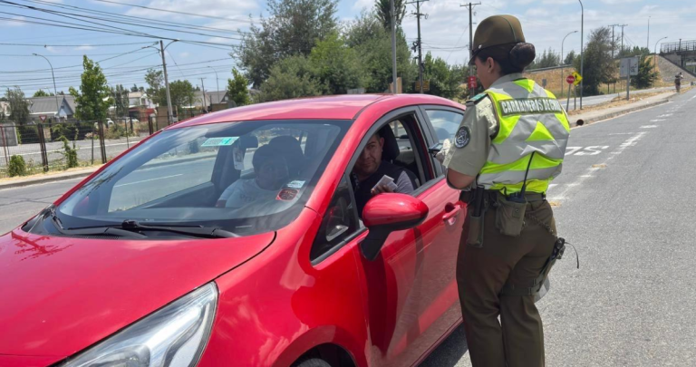 Fiscalización vehicular. Foto: Carabineros Ñuble