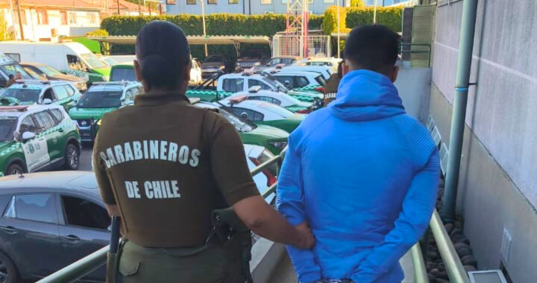 Uno de los detenidos. Foto: Carabineros Ñuble.