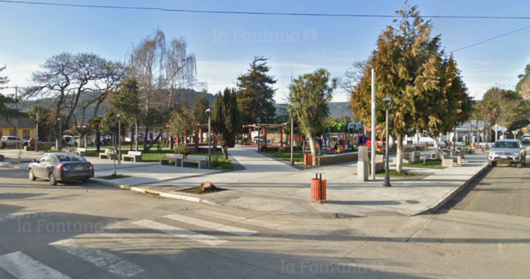 Plaza de Armas de Cobquecura. Foto: Google Street View.