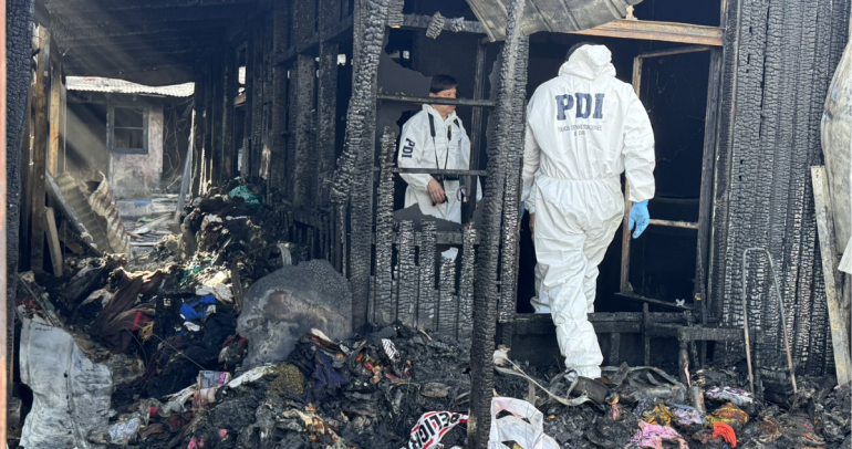 Así quedó el inmueble. Foto: PDI.