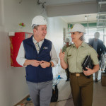 Autoridades durante la visita. Foto: GORE Ñuble