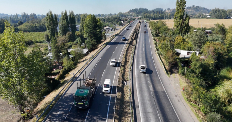 Ruta 5 Sur en Ñuble. Foto: MOP