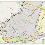 La obra partiría en el acceso norte de Chillán y llegaría a Chillán Viejo por el este. Plano: GORE.