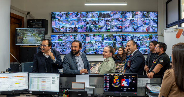 Inauguración de las cámaras. Foto: GORE Ñuble