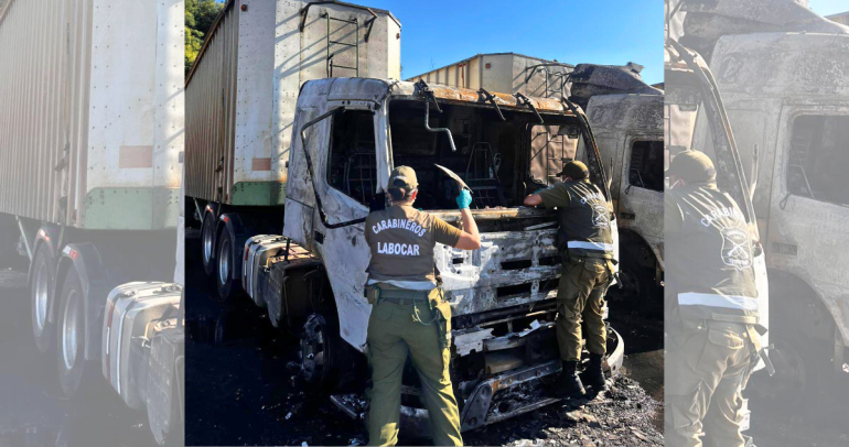 Así quedaron los vehículos. Foto: Carabineros Ñuble