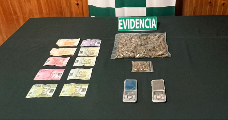 Evidencia de lo incautado. Foto: Carabineros Ñuble