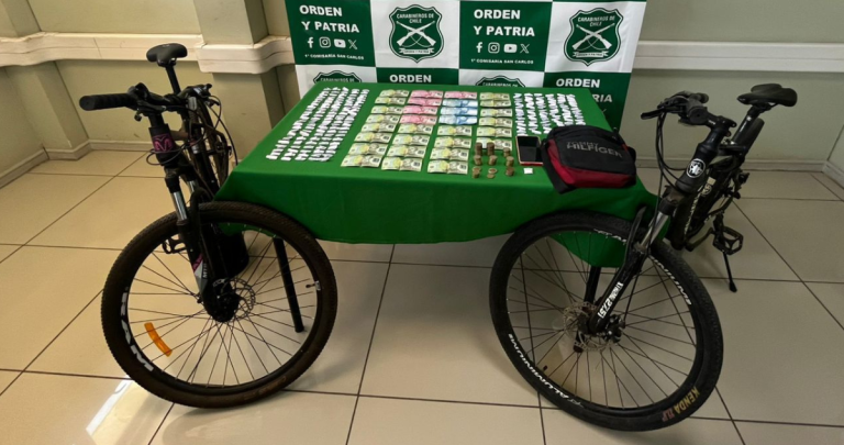 Evidencia de lo incautado. Foto: Carabineros Ñuble