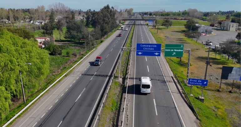 Ruta 5 Sur en Ñuble. Foto: MOP