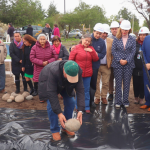 Ceremonia de la primera piedra en Quillón. Foto: Seremi de Vivienda
