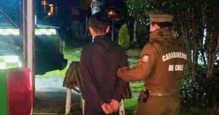 Detención. Foto: Carabineros