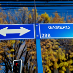 Actual señalética de calle Gamero que indica doble tránsito. Foto: Municipio.