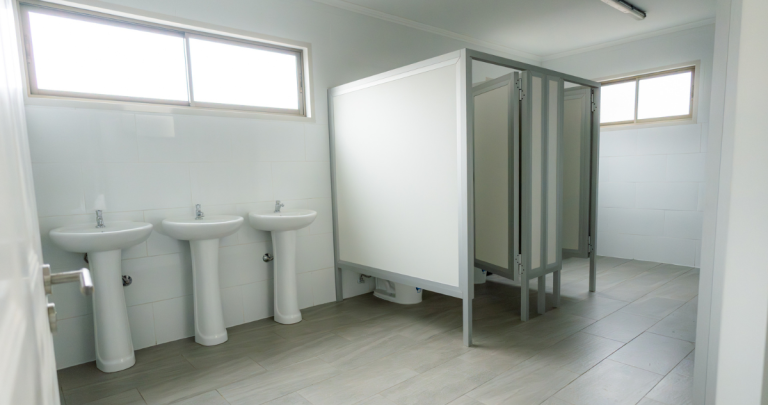 Así se ve el baño del recinto. Foto: GORE Ñuble