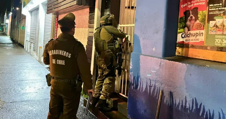 Procedimiento policial. Foto: Carabineros Ñuble