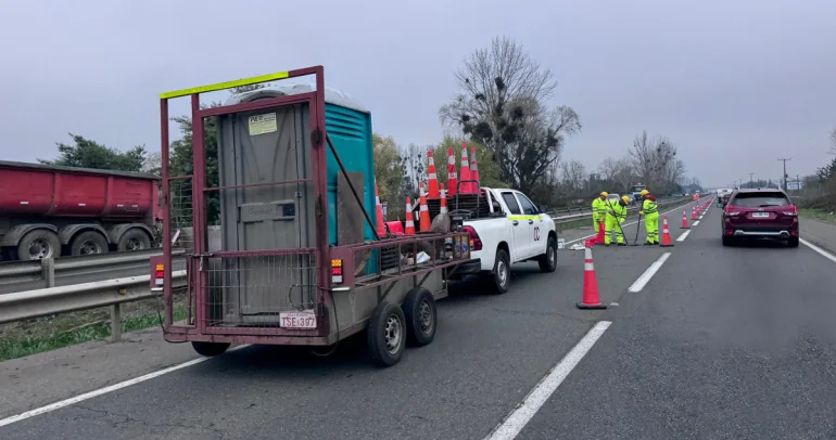 Así se ve la ejecución de los trabajos. Foto: MOP Ñuble