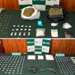Lo incautado en los operativos. Fotos: Carabineros Ñuble.