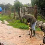 Trabajos de mitigación. Foto: Carabineros Ñuble