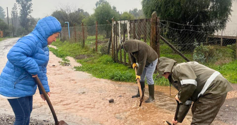 Trabajos de mitigación. Foto: Carabineros Ñuble