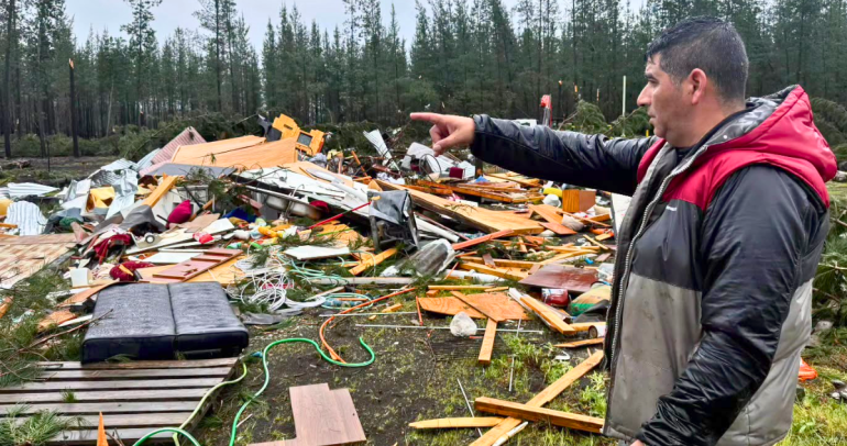 Daños provocados por el tornado en Yungay que dejó 63 personas afectadas
