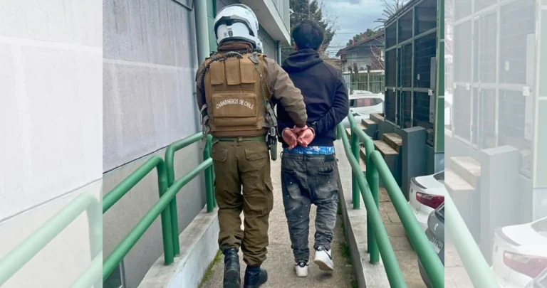 Carabineros de Chillán tras detención por robo de autos en el centro de la ciudad