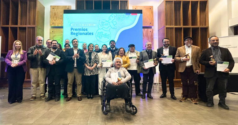 Ganadores de los Premios Regionales de Cultura de Ñuble 2026 durante la ceremonia realizada en Chillán