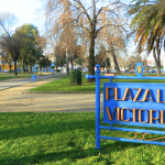 Plaza La Victoria en Chillán. Fotografía de archivo: Municipio.