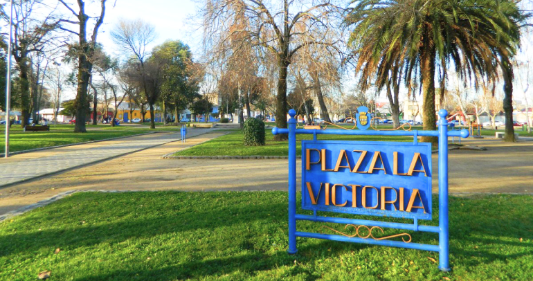 Plaza La Victoria en Chillán. Fotografía de archivo: Municipio.