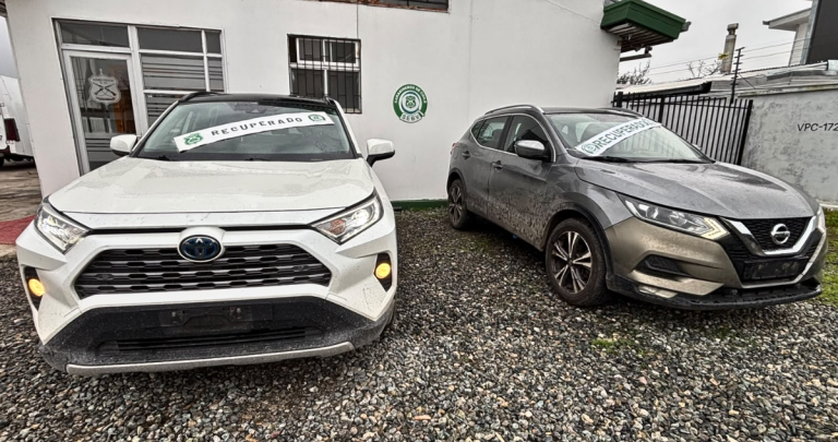 Recuperan 2 autos robados y clonados que circulaban en Chillán y Ch. Viejo