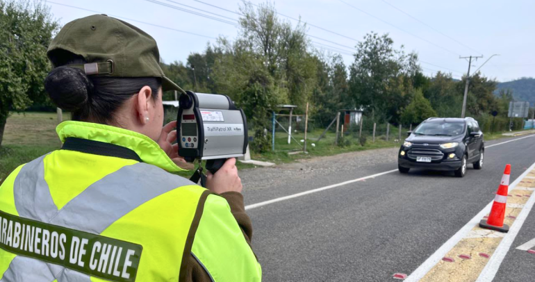 Control carretero. Foto: Carabineros.