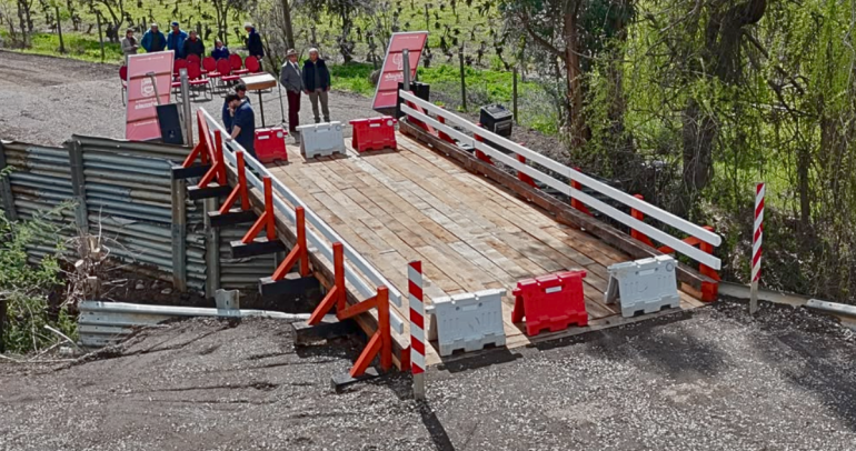 Portezuelo recupera puente Ovejería permitirá tránsito de vehículos de hasta 11 toneladas