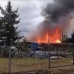 Sistema frontal en Ñuble dejó anegamientos en varias comunas e incendio en Yungay por caída de rayo