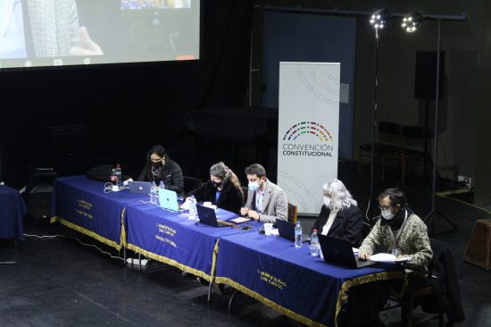 Parta de la comisión estuvo presente en el centro cultural; el resto se conectó por internet. | Foto: Hugo Castillo